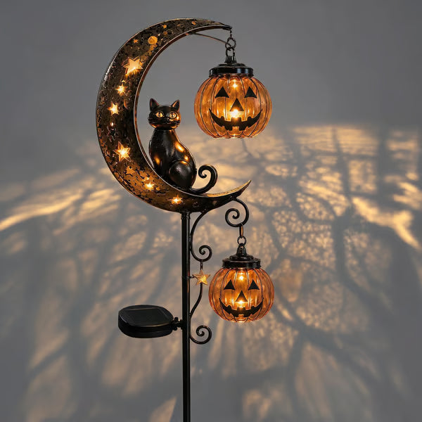 ๐ Halloween Early Bird Sale | 49% OFF Pumpkin Moon Garden Stake Light
