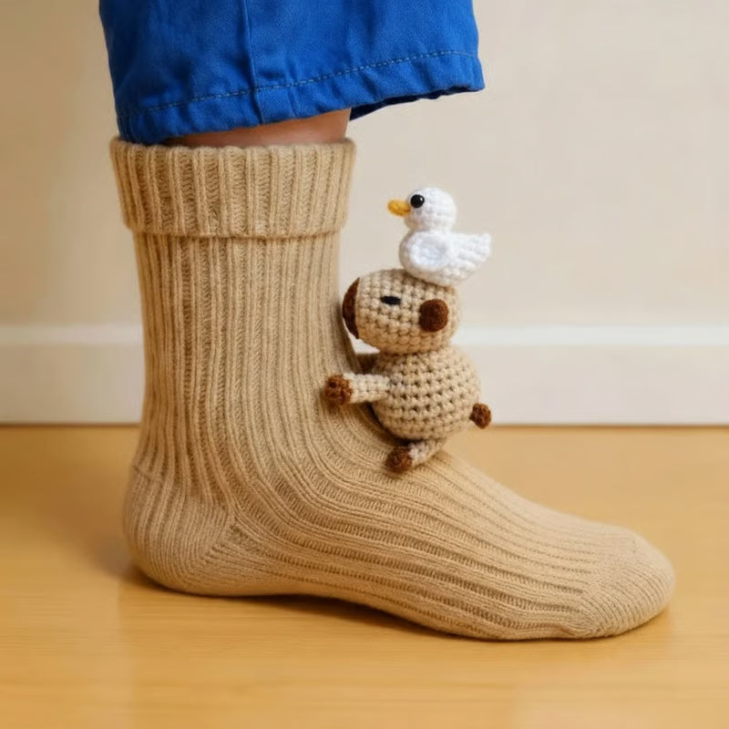 Cosy 3D Knit Animal Socks, Cute & Comfy for You or a Lovely Gift 💝