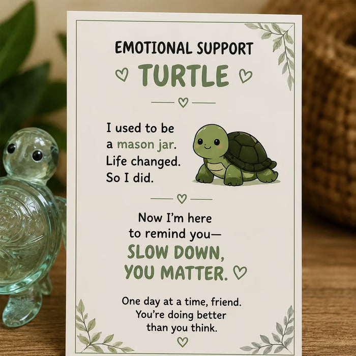 💌 Emotional Support Glass Animal Gift Set | 7 Meaningful Designs with Encouragement Card & Gift-Ready Packaging ✨
