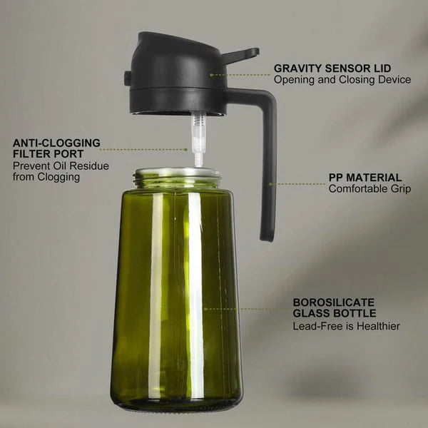 💕2 in 1 Glass Oil Sprayer & Dispenser🔥